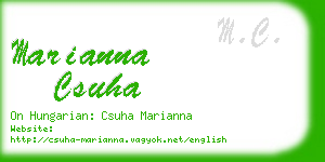 marianna csuha business card